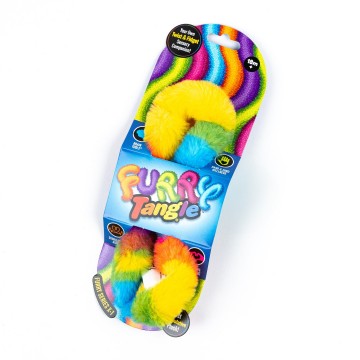 Tangle Furry Fidget - Rainbow Kaleidoscope Plush Fidget Toy - Fidget Plush Toy