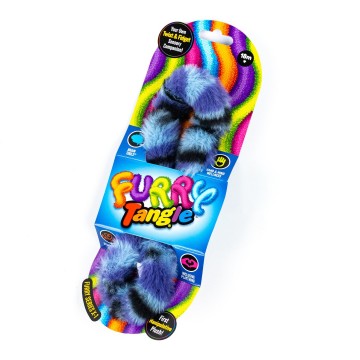 Tangle Furry Fidget - Purple Striped Furry Fidgets - Furry Fidget Fidget Toys with Plush - Plush Fidget Toy