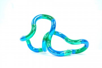 Palm Tangle Metallic - Blue Green