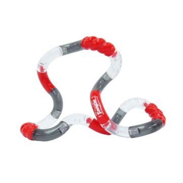 Tangle Toys - Textured Crazy Junior - Red Black Transparant