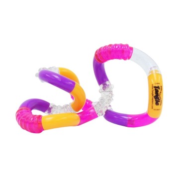 Tangle Toys - Textured Crazy Junior - Purple Orange Transparant